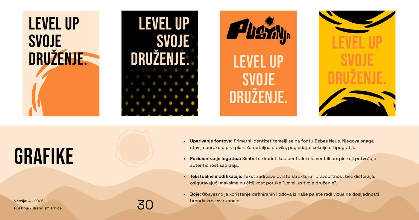 Pustinja social media graphics: Level up your hangout